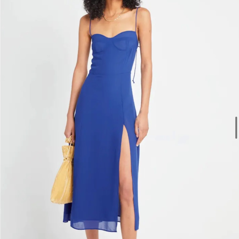 O.p.t NWT spaghetti strap blue midi dress